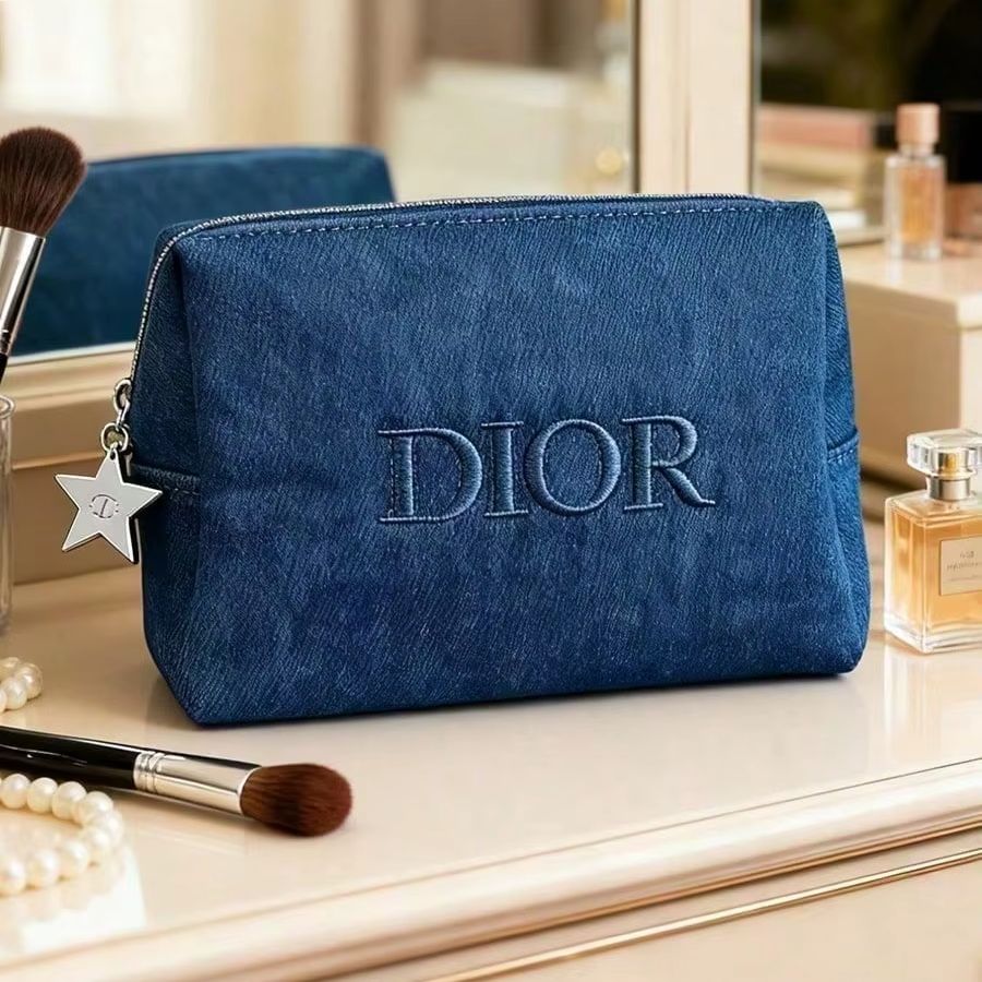 Luxury Bags Dior - Kosmetyczka Dior z ciemnego denimu z