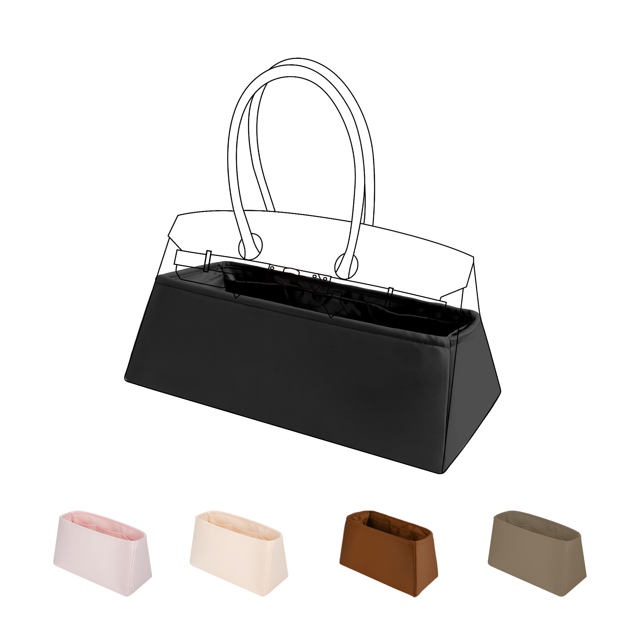 Luxury Bags Hermes - Organizer do torebki DGAZ Silk Purse,