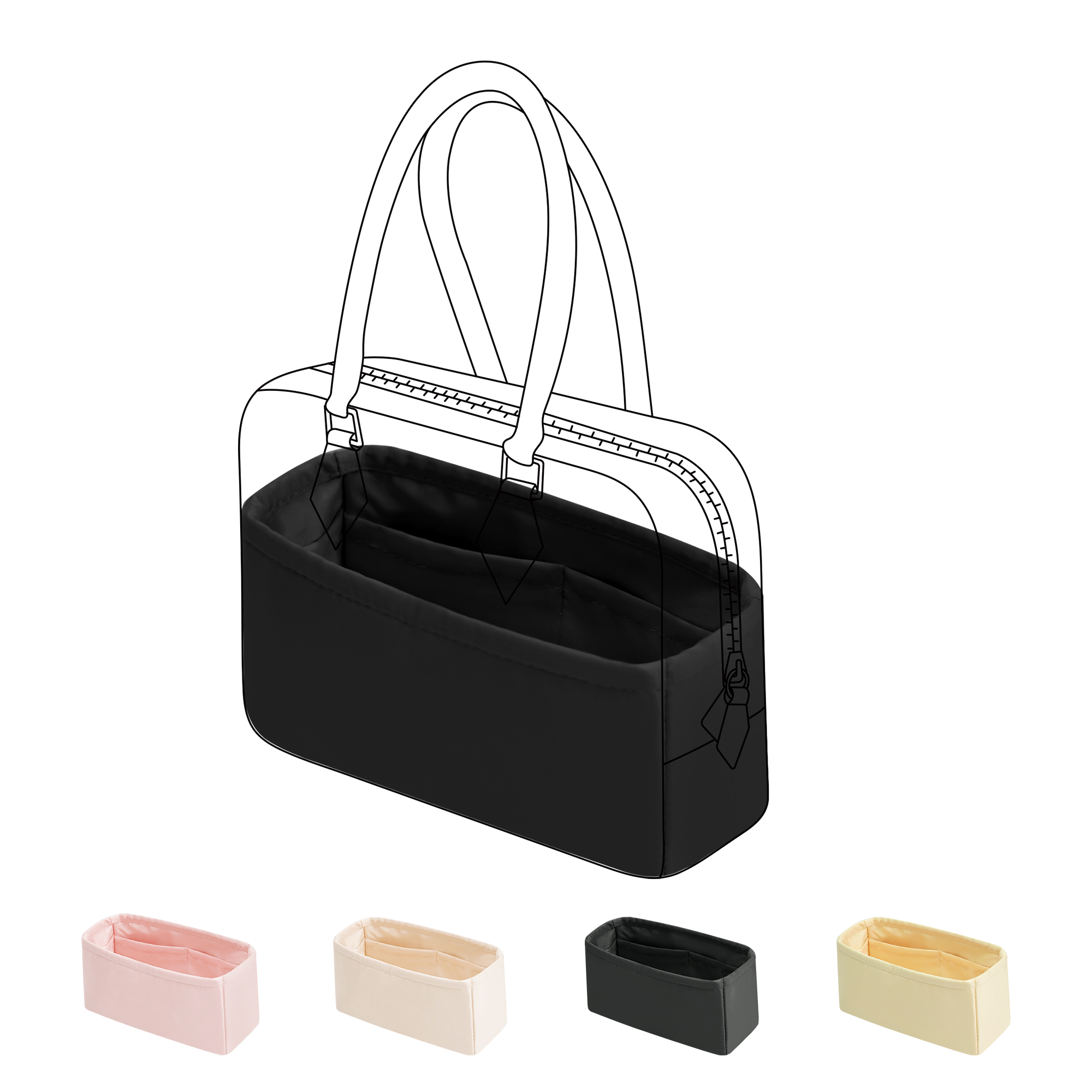 Luxury Bags Hermes - Organizer do torebki DGAZ Silk Purse,
