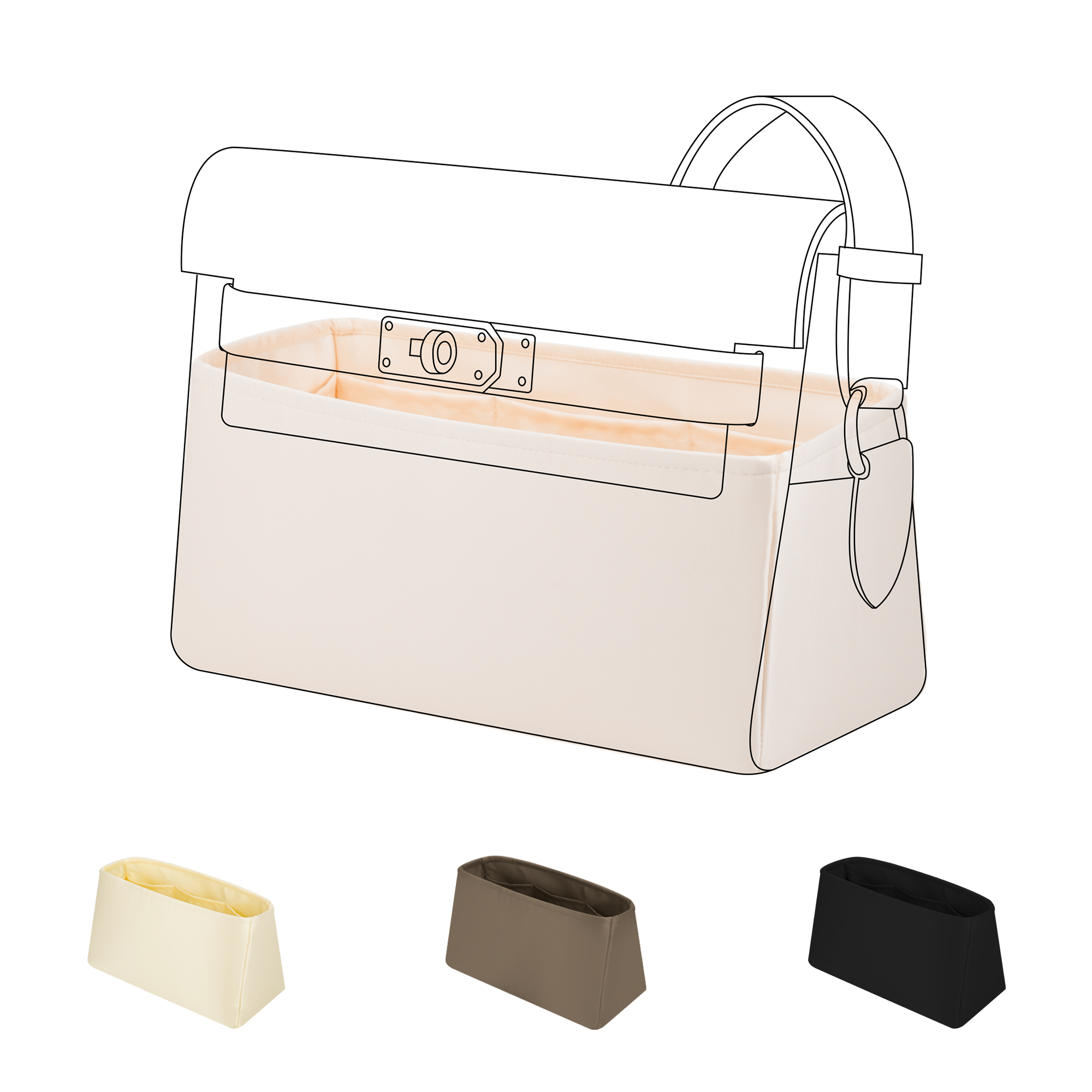 Luxury Bags Hermes - Organizer do torebki DGAZ Silk Purse,