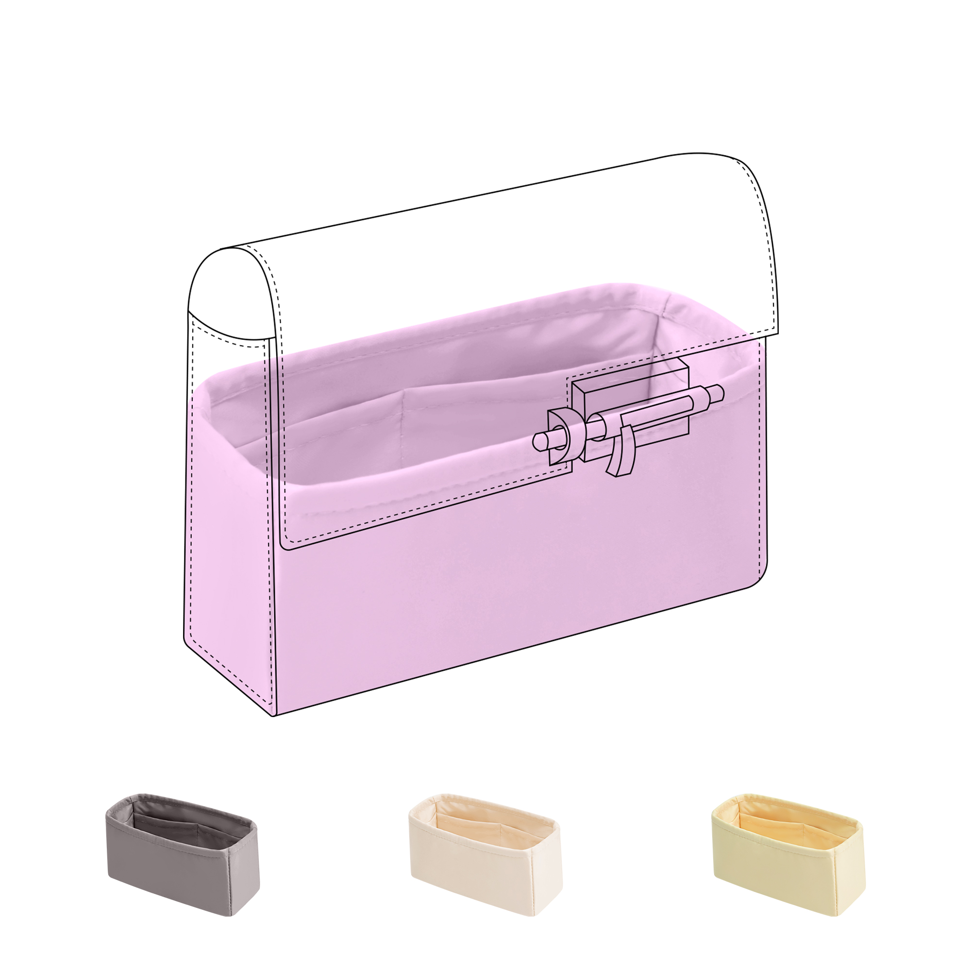 Luxury Bags Hermes - Organizer do torebki DGAZ Silk Purse,