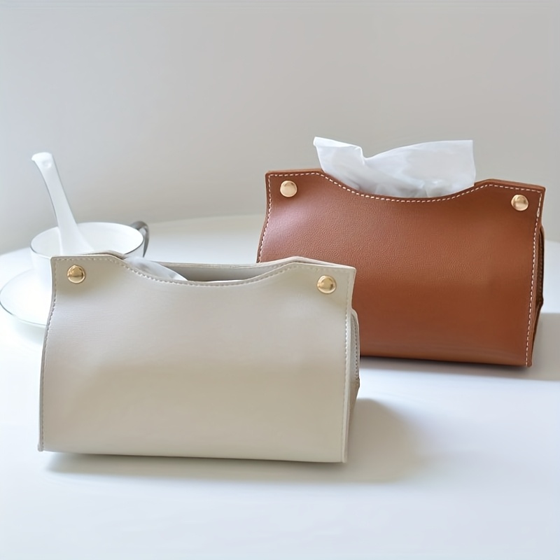 Luxury Bags Storage - Personalizowany, luksusowy skórzany pojemnik na chusteczki,